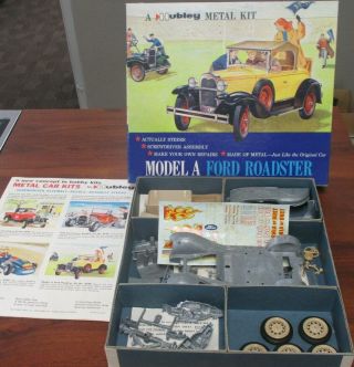 Vintage Hubley Metal Kit Model A Ford Roadster 854k - 300 W/original Box Unbuilt