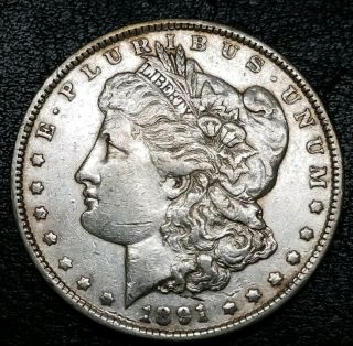 1891 P United States Morgan Silver Dollar $1 Liberty Eagle.  900 Fine Silver Coin