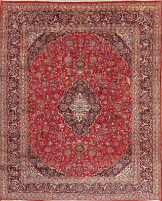 Vintage Traditional Floral Oriental Area Rug Hand - Knotted Living Room Red 9 
