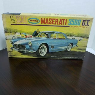 Aurora Maserati 3500 Gt 1:25 Scale Model Kit 1964 Vintage - Open Box