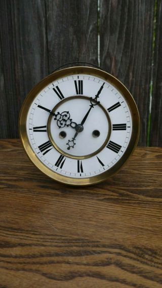 Antique German Veinna Regulator 2 Weight Driven Wall Clock Movement Parts/repair
