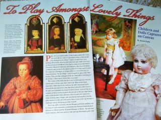 14p History Article - Children & Antique Dolls On Canvas - Oil Paintings,
