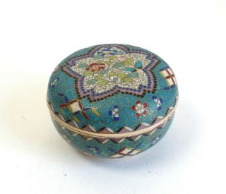 Fine Antique Japanese 19th Century Totai Jippo Ceramic & Cloisonne Box & Cover