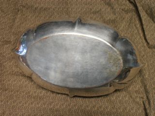 Handmade (arts And Crafts) Hammered Silver Tray/bowl By Hans Grag