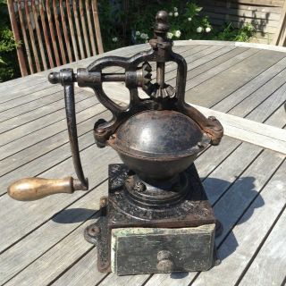 Antique Peugeot Cast Iron Coffee Mill/grinder A 0 Hand Crank