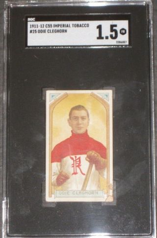 1911 C55 Imperial Tobacco Odie Cleghorn Hockey Card Sgc 1.  5 Fr Antique 25 Rare