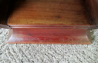 Antique Bookcase Cherry Wood 3 Shelves,  Empire Side Table,  Curved Pedestal Base 8