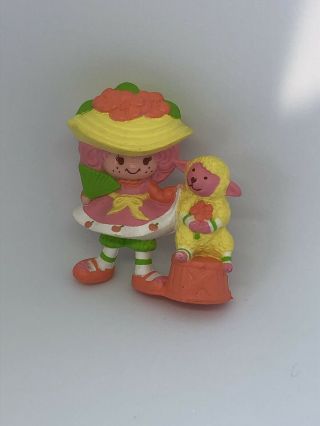 Vintage Strawberry Shortcake Peach Blush Miniature With Pet 1984 Rare Htf