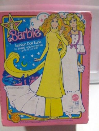 1977 Barbie Fashion Trunk W 6 Barbie And Ken Dolls