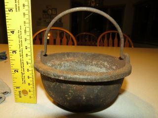 Antique Lead Melting Pot - Bottom Stamped 2