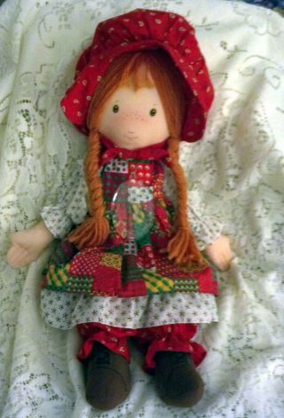 Vintage 1988 Holly Hobbie Christmas Doll 19 " With Ornament Plush