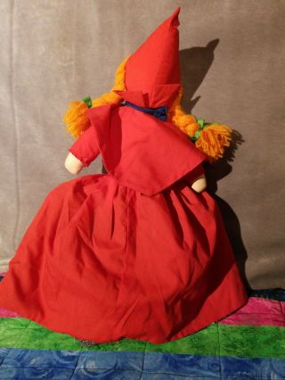 Vintage Little Red Riding Hood 3 Dolls In 1Topsy Turvy Cloth Grandma Wolf P7 2
