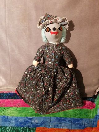 Vintage Little Red Riding Hood 3 Dolls In 1Topsy Turvy Cloth Grandma Wolf P7 4