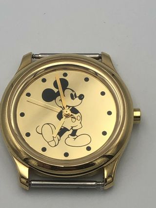 Vintage Walt Disney Co Watch Cast Exclusive Mickey Mouse Golden Men’s Midsize
