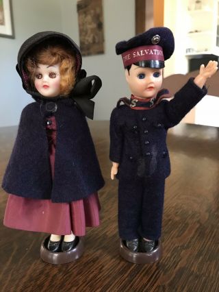 Vintage Marcie Boy & Girl Dolls Salvation Army 885 & 887 Wool Clothing