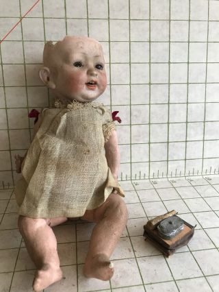 Antique Hertel & Schwab 152 2 German Character Bisque Doll As Found