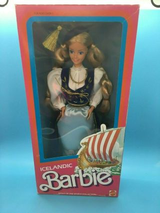 1986 Dolls Of The World Icelandic Nrfb Superstar Barbie Vintage