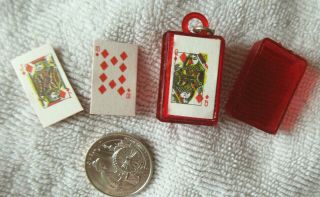 Mini Deck Playing Cards In Tiny Plastic Box Made As A Charm Itty Bitty