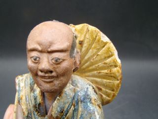 Chinese 1920 ' s hand made Shiwan glazed small figure (CHINA mark) v1015 2