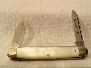 Simmons Hdwe Co Pearl Handle Pocket Knife Antique Pocket Knife Full Blade Etch