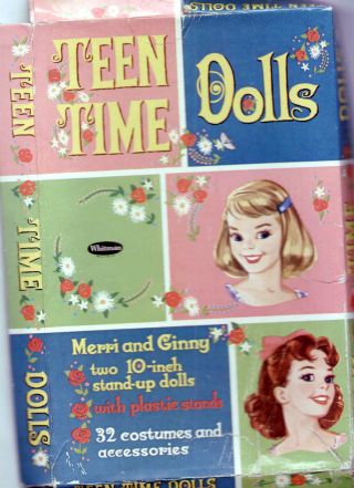 Vintage Whitman 4401 Teen Time Paper Dolls 1960 Cut/very W/box