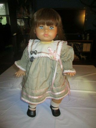 Vintage Zapf Creation Doll Made In Western Germany 50/18 Girl Doll 16 " Brunette