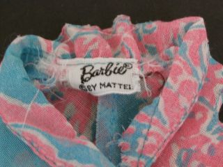 Vintage Barbie Ruffles ' N Swirls Wrap Dress 1783 Turquoise Pink Floral 3