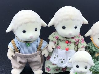 Calico Critter Sylvanian Families Dale Sheep Family of 5 RARE HTF EPOCH 4