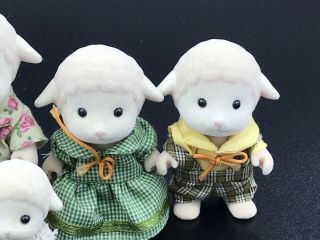 Calico Critter Sylvanian Families Dale Sheep Family of 5 RARE HTF EPOCH 5