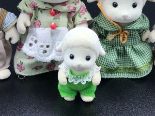Calico Critter Sylvanian Families Dale Sheep Family of 5 RARE HTF EPOCH 6