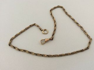 Vintage Antique Victorian Gold Filled Unique Pocket Watch Chain