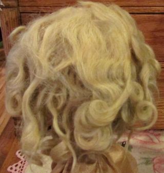 G151 Antique 10 " German Mohair Doll Wig For Antique French / German Bisque Dolls