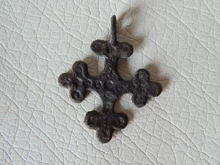 Ancient Vikings Bronze Cross Pendant.  9
