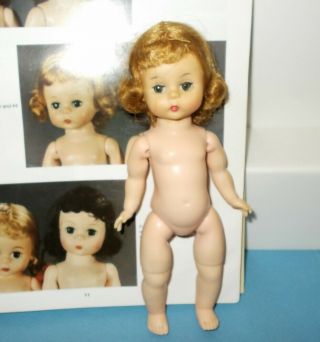 Vintage Nude Madame Alexander Wendy Kins 7 1/2 " Doll Ca.  1956 - 57 To Dress