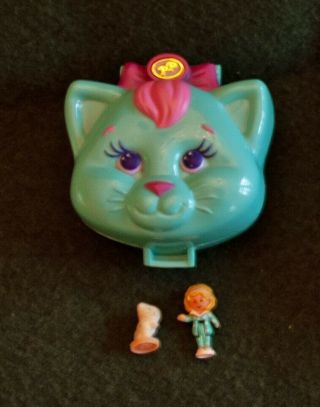 Rare Vintage 1993 Bluebird Polly Pocket Cuddly Kitty Complete Playset