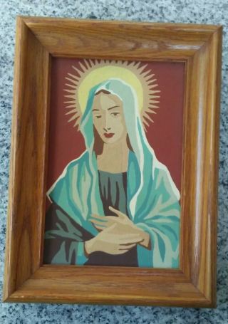 Vintage Paint By Number Mary Mother Of Jesus