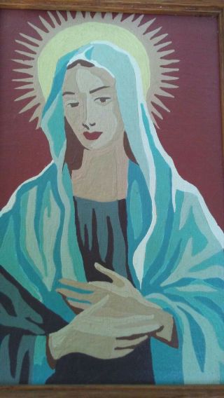 Vintage Paint By Number Mary Mother Of Jesus 2