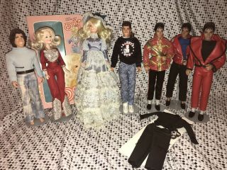 7 Vintage Celebrity Dolls Dolly Parton (2) Michael Jackson (3) John Travolta Nkotb