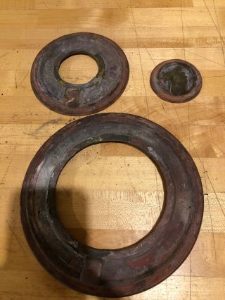 Antique Cast Iron Wood,  Coal Stove,  Three Ring Cover Lid Vintage 8 1/2 Inches 3
