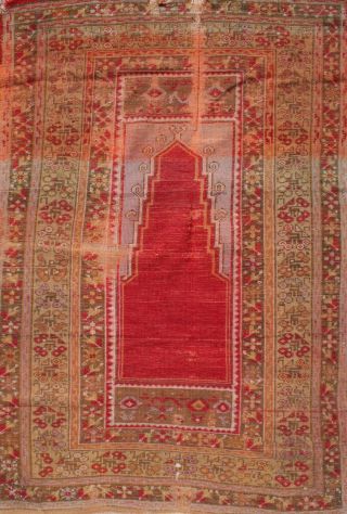 Antique 18th/19th C.  Tribal Turkish Anatolian Prayer Rug