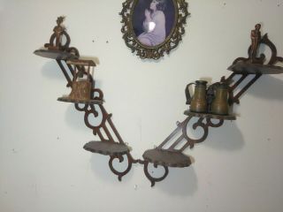 Set Of 2 Vintage Wall Shelfs With 3 Shelves On Each Piece.  Items Not