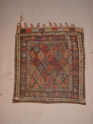 Wonderful Antique 1880 Large Jaff Kurdish Bag Hg