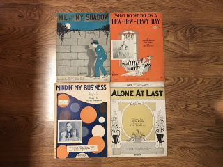 Vintage Sheet Music 1920’s Irving Berlin 4 Songs Me & My Shadow & More