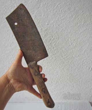 15 " Primitive Hand Forged Meat Cleaver Butcher Knife Chopper Slaughterhouse Tool