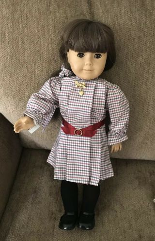 Retired Vintage Pleasant Co Samantha Doll In Meet Outfit & Shoes American Girl