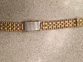 Seiko Vintage Antique Thin Gold Plated Basket Weave Band Ladies Watch 6
