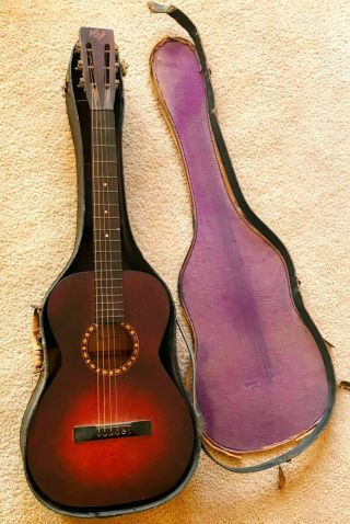 Rare 1920s Antique Slingerland May - Bell Parlor Guitar Acoustic 6 String Project