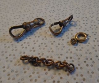 Antique Vintage Watch Chain / Fob Parts - Made In Usa