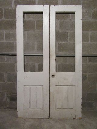 Antique Double Entrance French Doors 47.  5 X 82.  25 Architectural Salvage