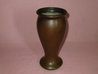Antique American Arts & Crafts Clewell Copper Over Weller Pottery Vase 8 1/4 "